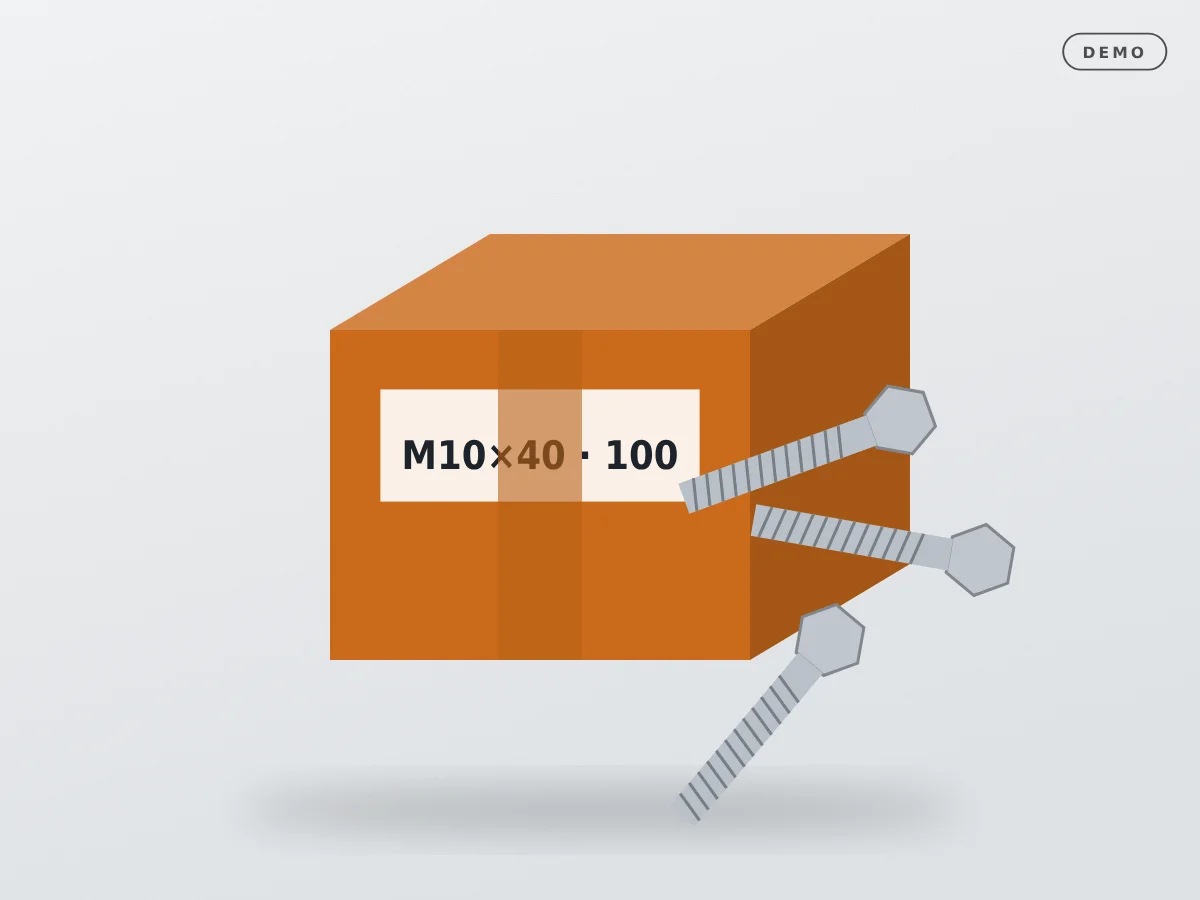 Hex Bolt M10 × 40, zinc plated